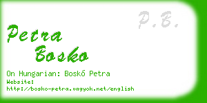 petra bosko business card